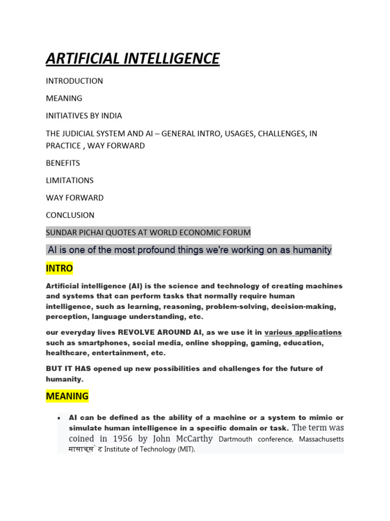 Artificial Intelligence | PDF | Artificial Intelligence | Intelligence ...