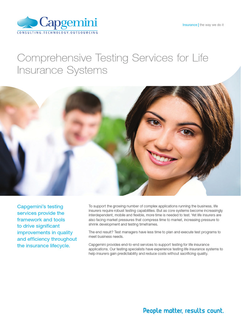 Comprehensive Testing Services For Life Insurance Systems | PDF ...