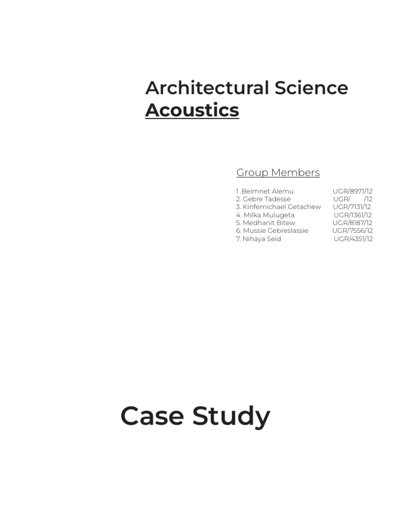 Acoustics Final Pdf Sound Reflection Physics