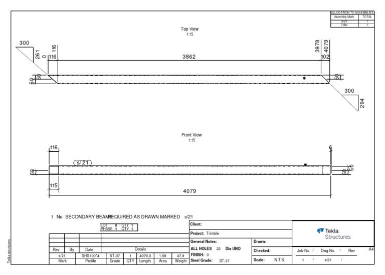 Tekla Structures Steel Assembly Details | PDF
