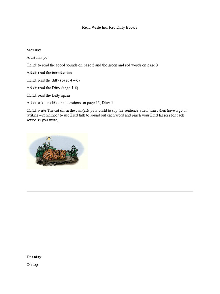 Read Write Inc. Red Ditty Book 3 Guide | PDF | Language Arts & Discipline