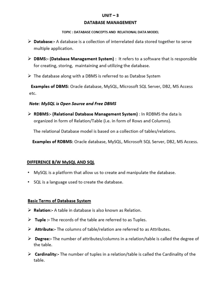 Database Concepts for Students | PDF | Teaching Methods & Materials ...