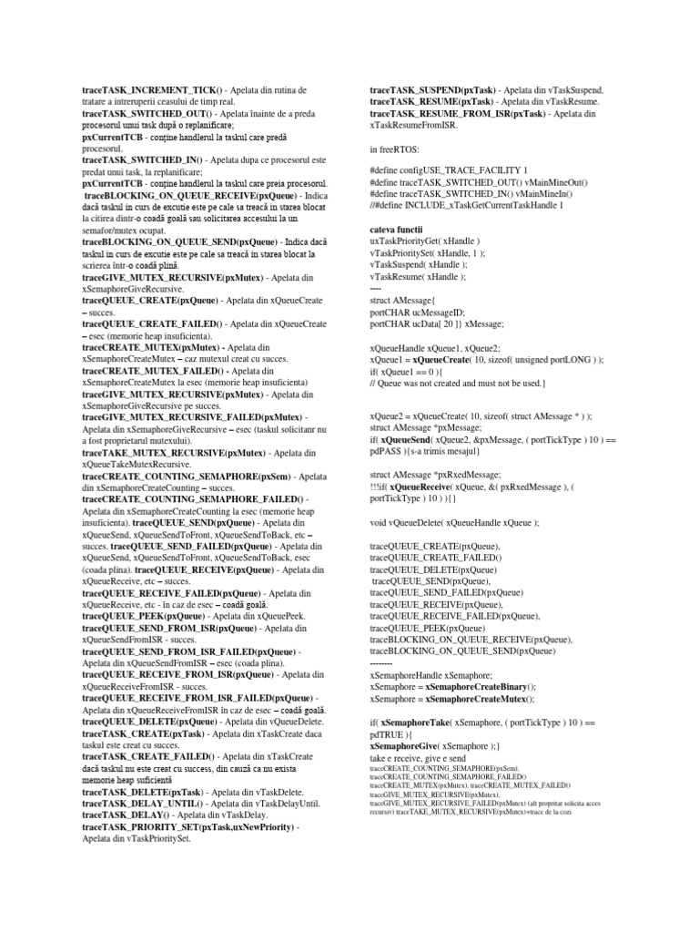 FreeRTOS Task Management and Tracing | PDF | Computer Programming | C++