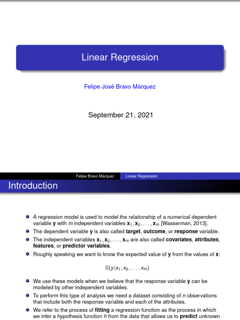 Understanding Linear Regression Basics | PDF | Errors And Residuals ...