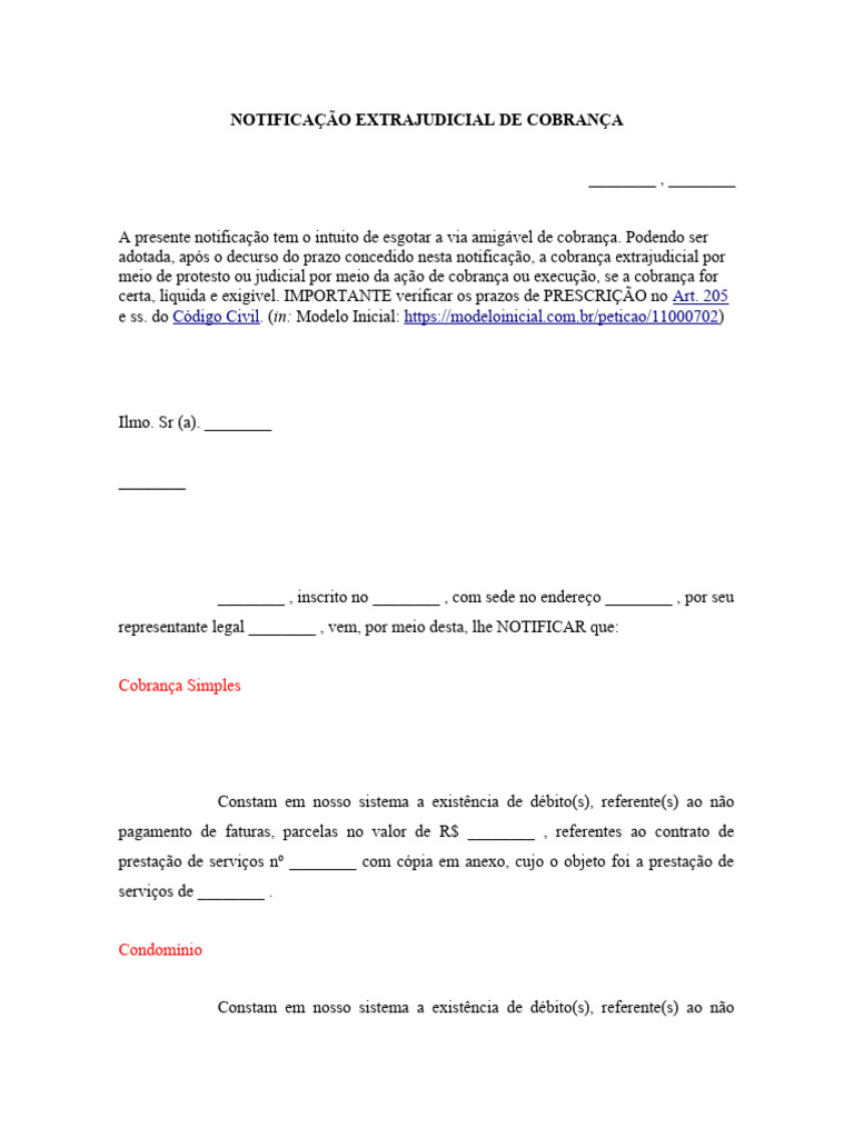 Notificação Extrajudicial | PDF | Justiça | Crime e Violência