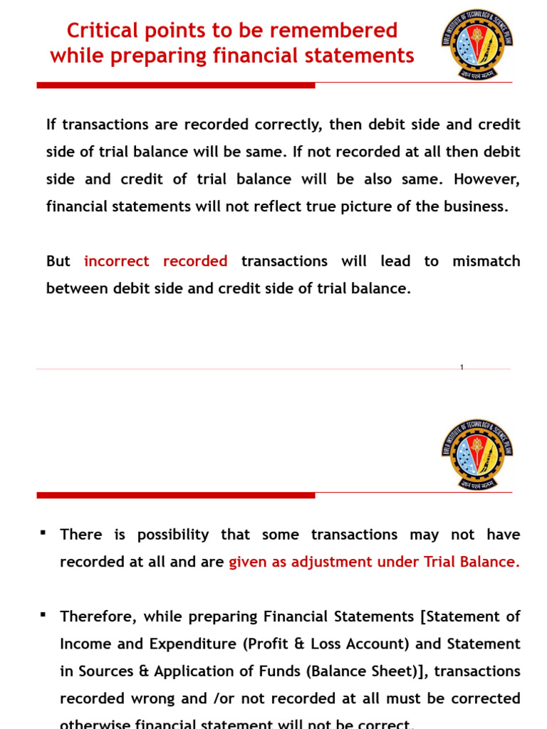 Financial Statement Preparation Guide | PDF | Debits And Credits | Expense