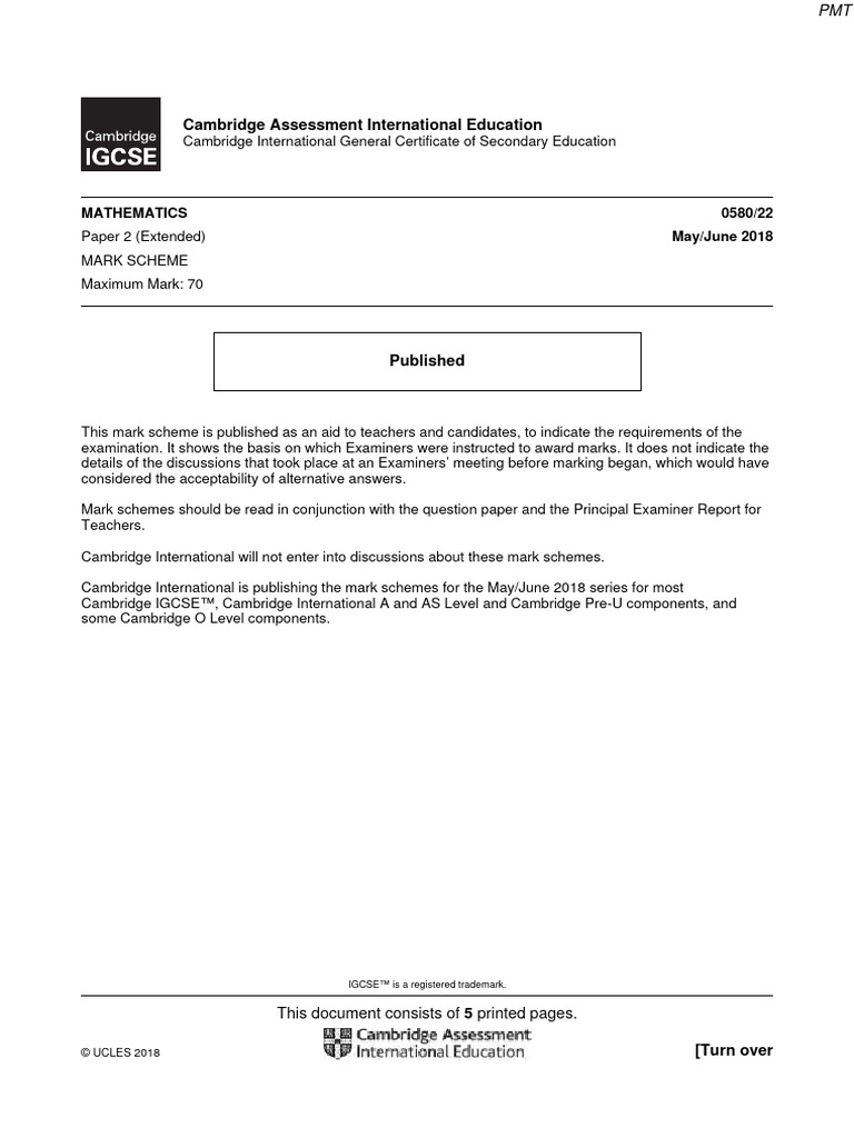 June 2018 v2 ms paper 2 cie maths igcse pdf qualifications