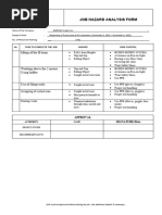 EHS Job Hazard Analysis Form Repainting of Fume Hood