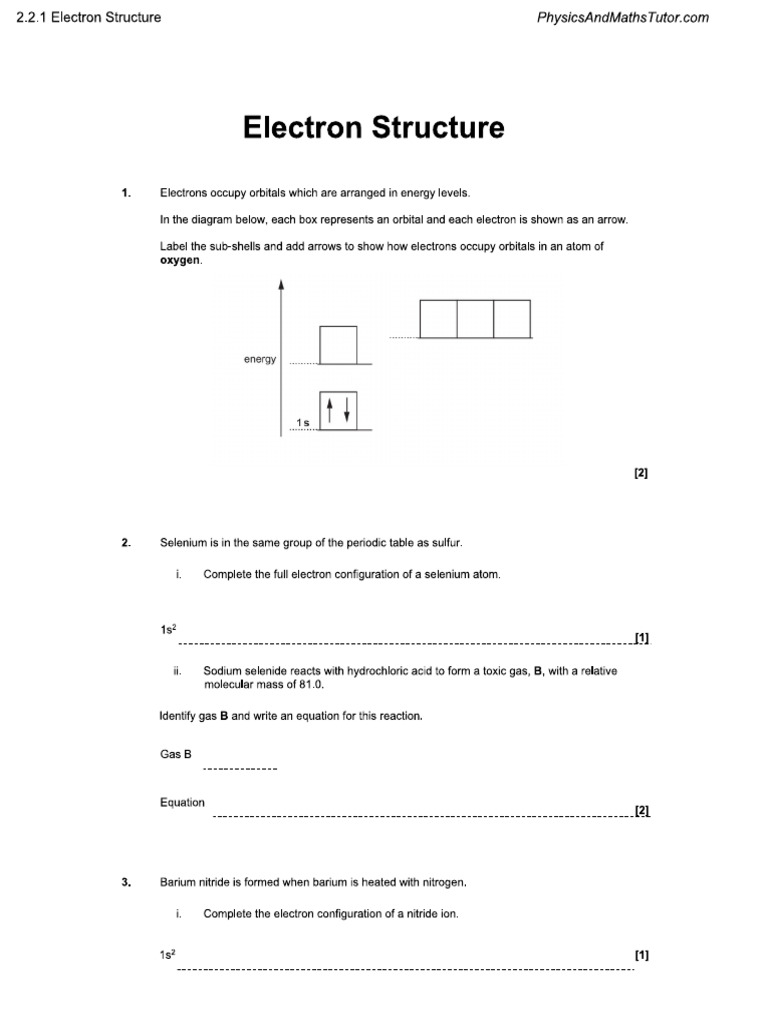Electron Structure | PDF