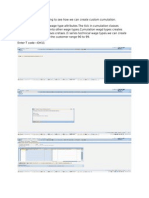 Creation of Custom Cumulation