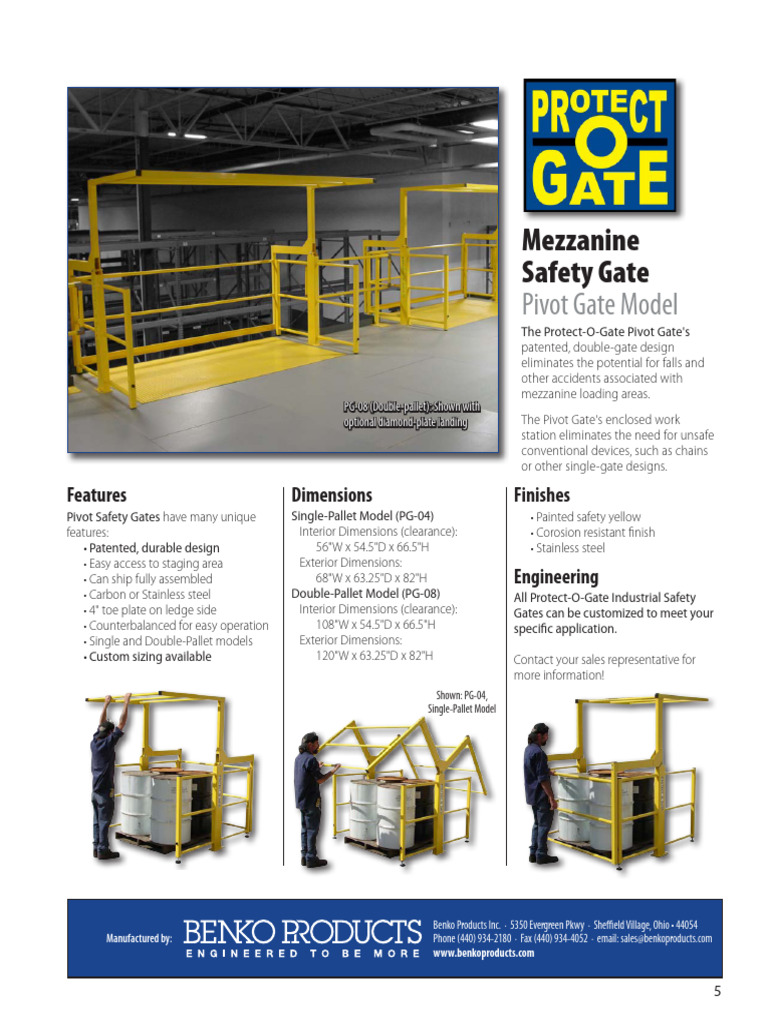 Mezzanine Safety Gate Pivot Instructions | PDF