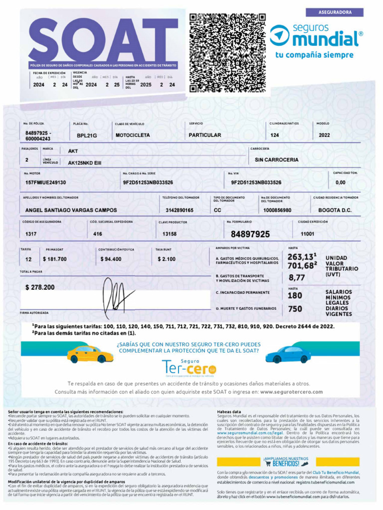 Numero Seguros Bolivar Soat