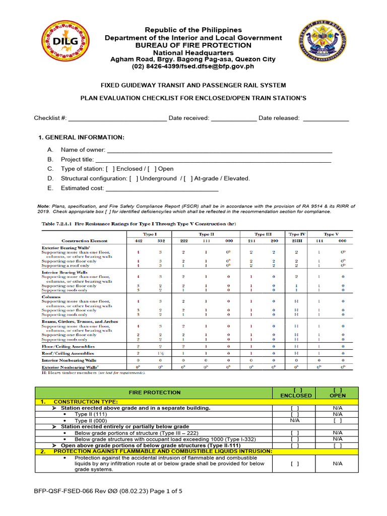 Fire Safety Checklist for Train Stations | PDF | Elevator | Escalator