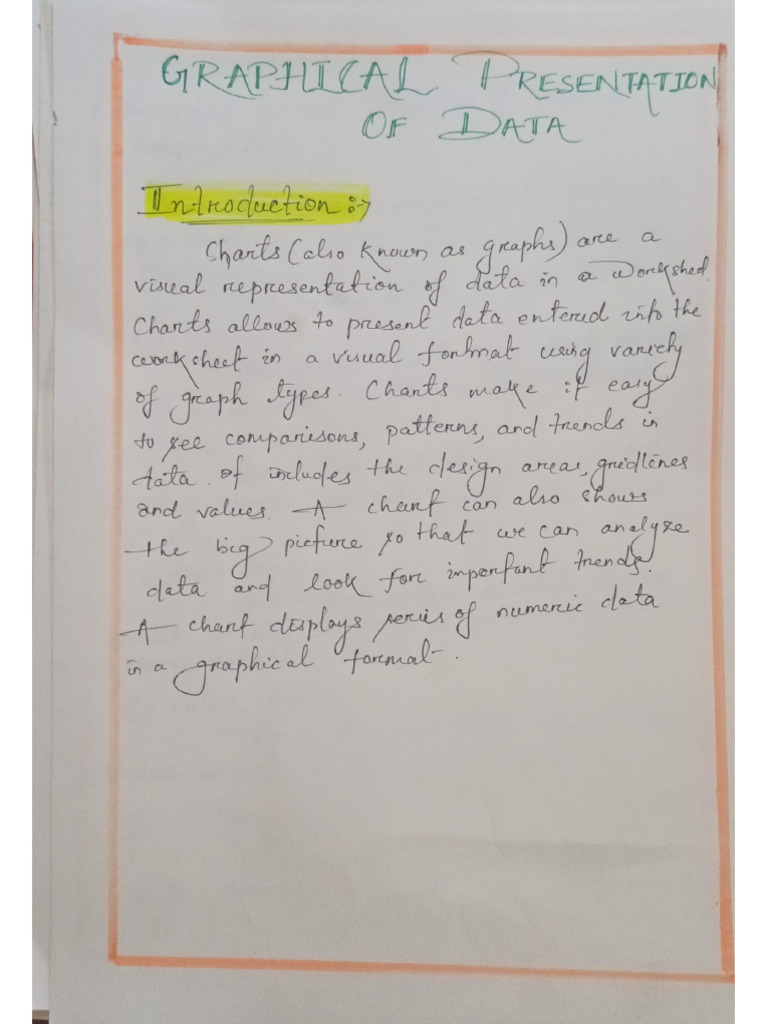 Graphical Presentation Of Data Pdf
