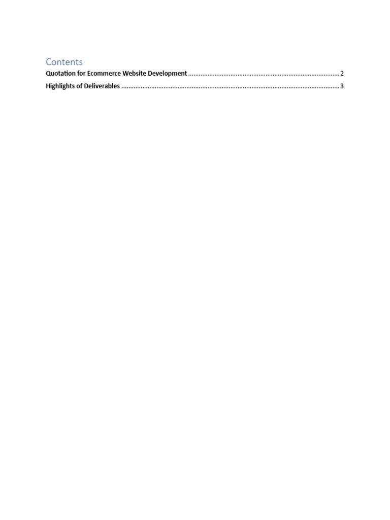 Quotation For Ecommerce Website Development | PDF | Web Development | E ...
