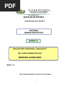 English FAL P1 Grade 10 MG May-June 2024