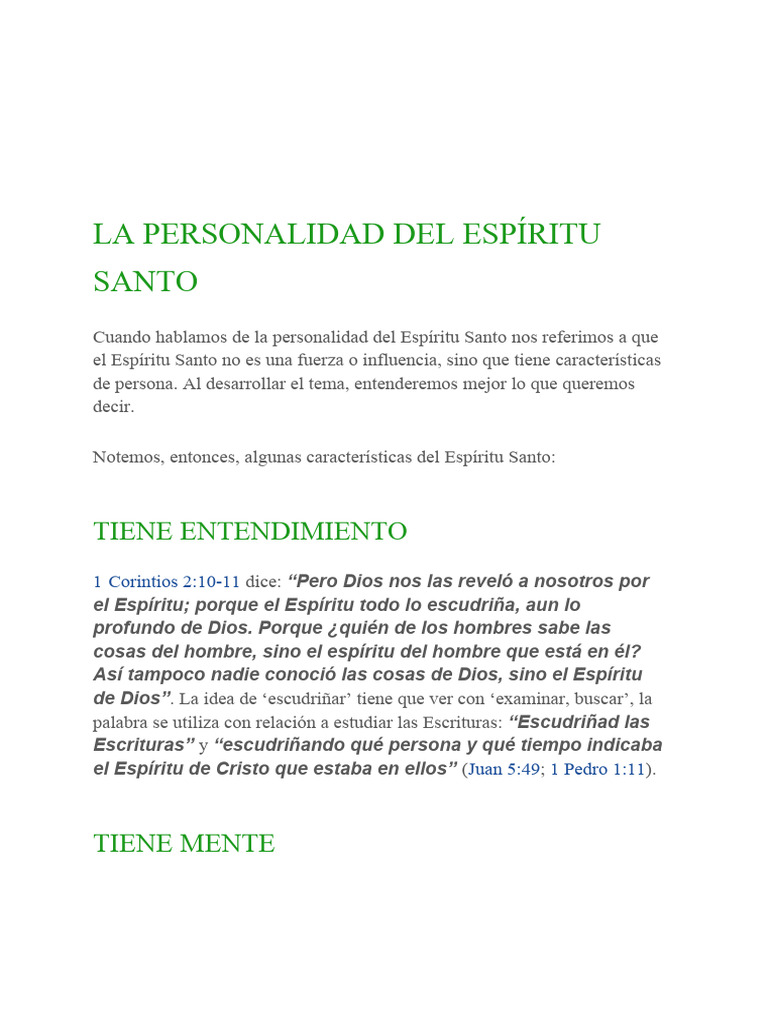 Segundo Espiritu Santo | PDF | espíritu Santo | Cristo (título)
