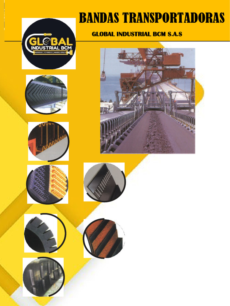 Bandas Transportadoras: Construcción y Tipos | PDF | Abrasivo | Textiles