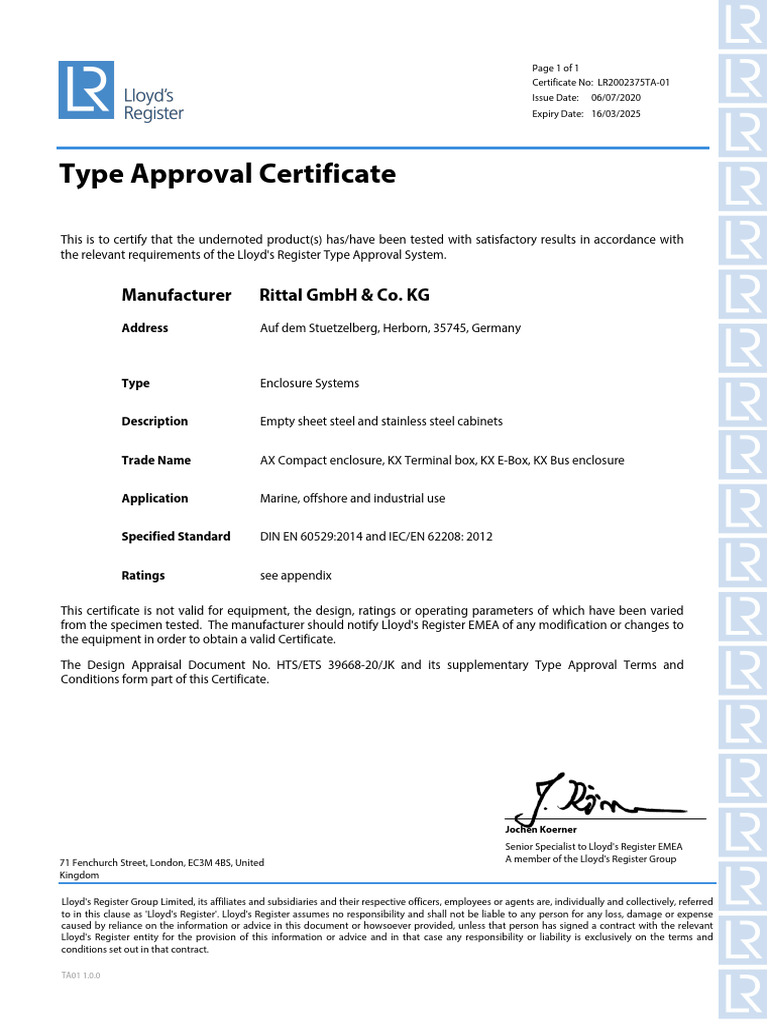 Rittal - 1058000 - Lloyds Register of Shipping - 20 - 1880 | PDF ...