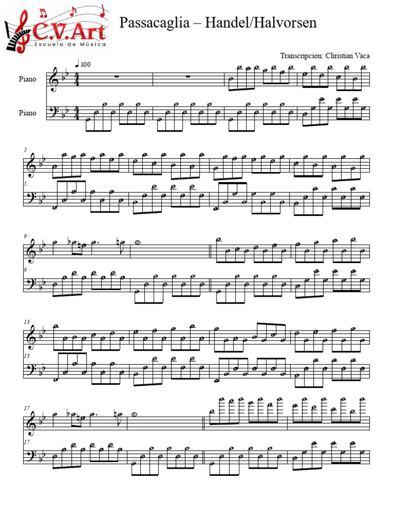 Gm Passacaglia Handel Halvorsen Download Free Pdf Common Practice