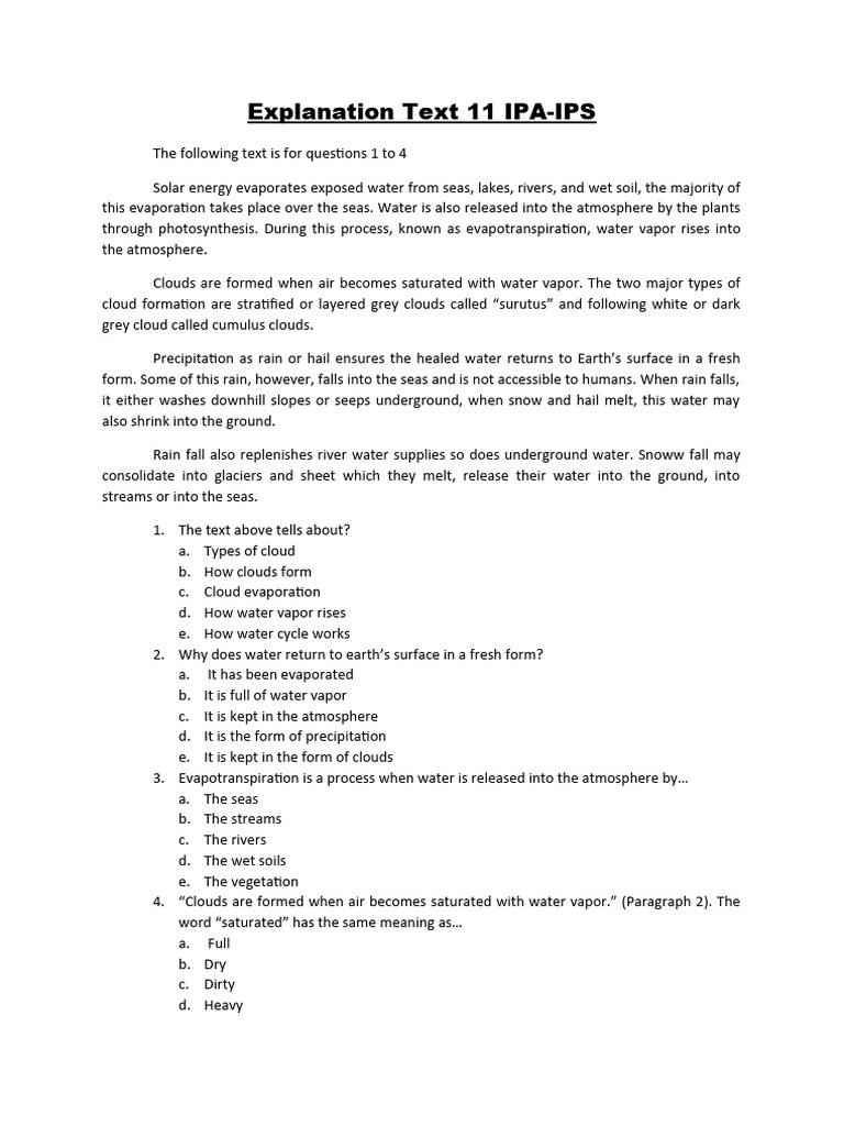 Explanation Text 11 IPA | PDF | Human Digestive System | Digestion