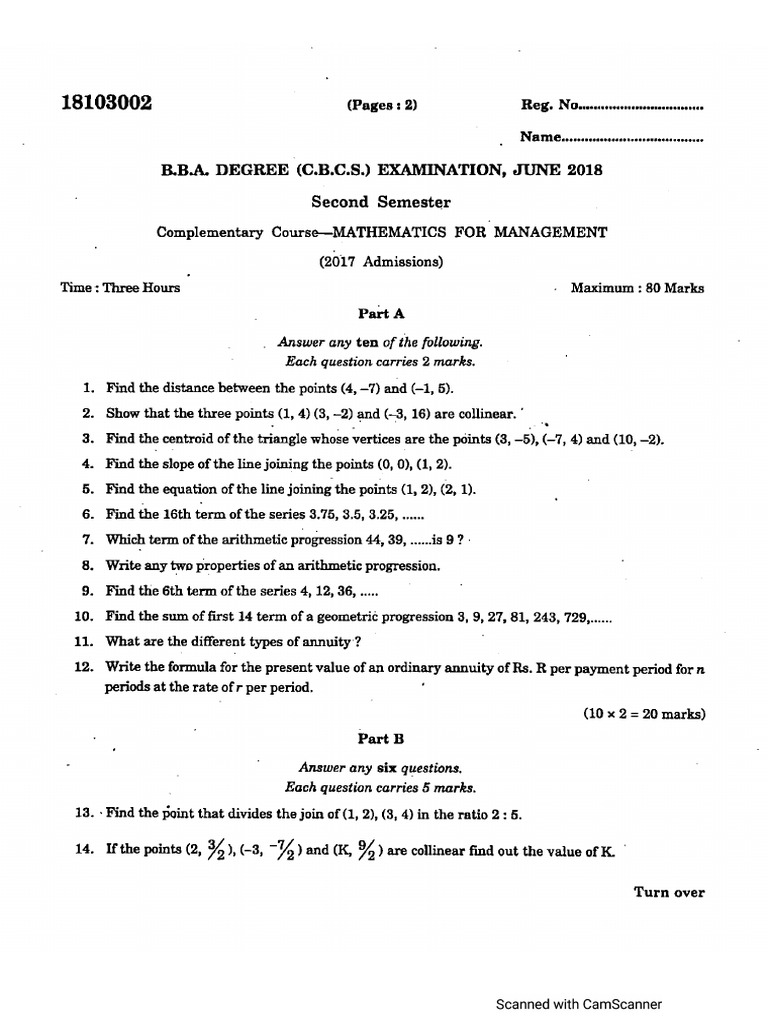 Maths 18 | PDF
