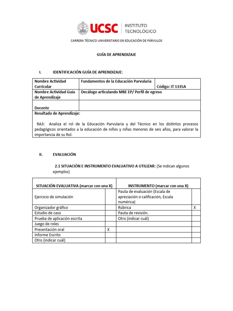 Guía de Aprendizaje Ra3 | PDF | Educación de la primera infancia ...