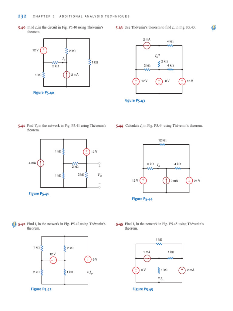 Find Io Using Thévenin's Theorem | PDF | Electrical Engineering ...