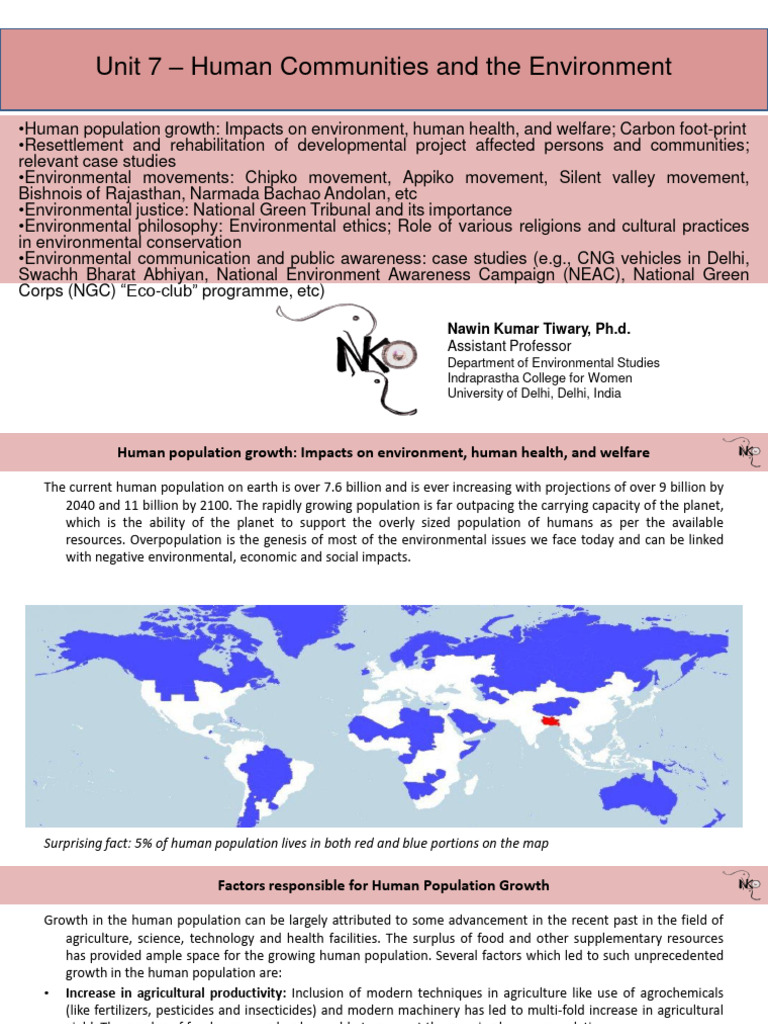 Unit 7 - Human Communities and Environment | PDF | Environmental  Degradation | Earth Sciences