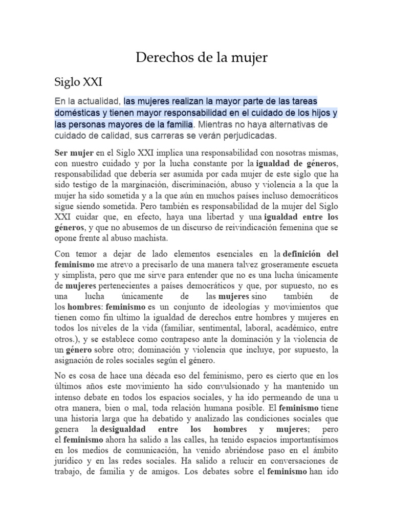 Igualdad de Género en el Siglo XXI | PDF | Igualdad de género ...