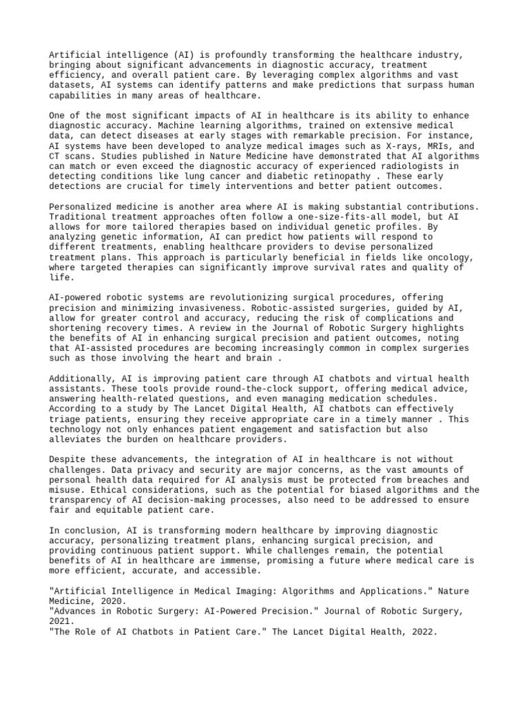 ROLE OF ARTIFICIAL INTELLIGENCE IN HEALTHCARE PDF visual data 4