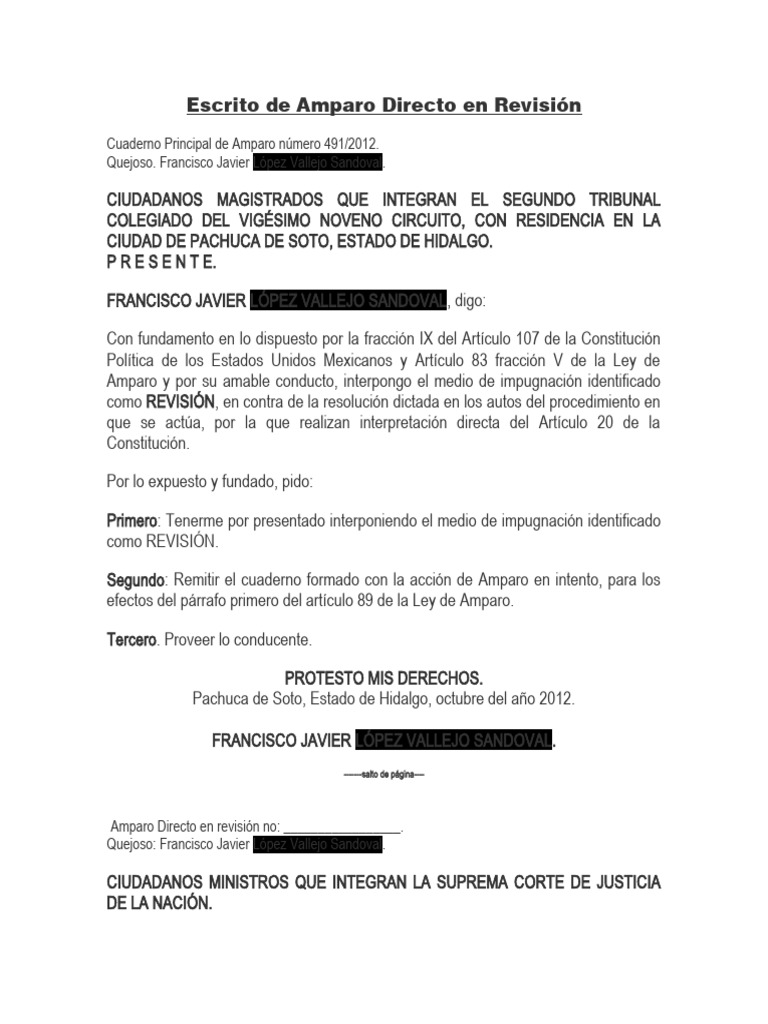 Amparo Directo 491/2012: Defensa Adecuada | PDF | Debido al proceso ...