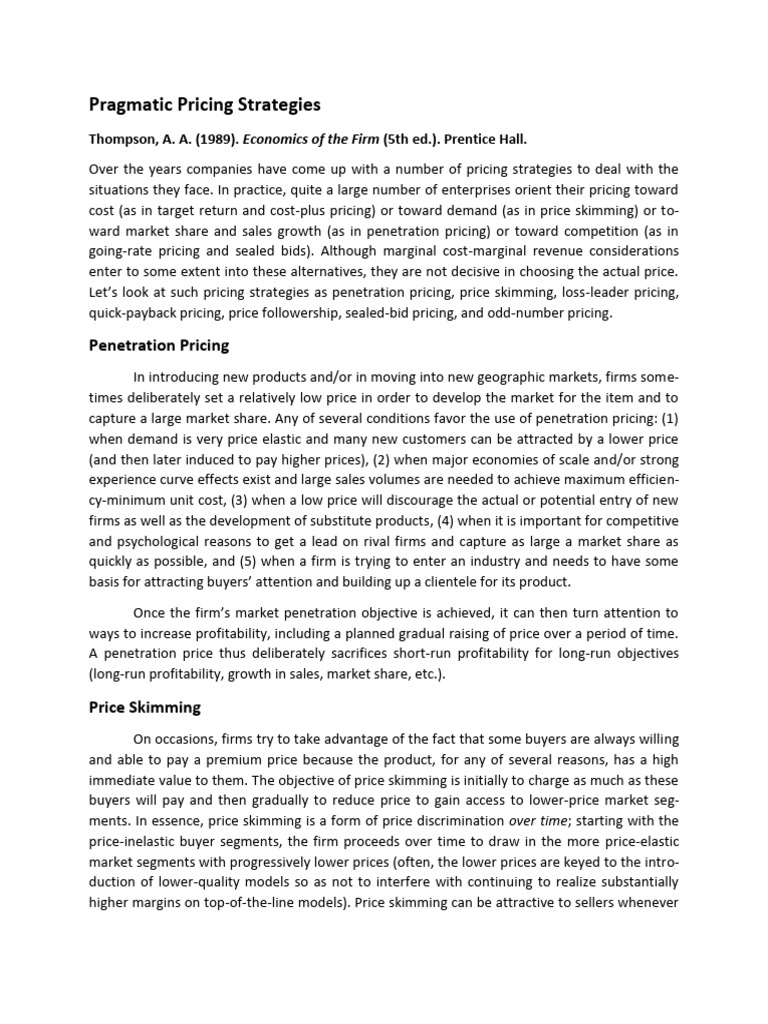 Effective Pricing Strategies Explained | PDF | Pricing | Profit (Economics)