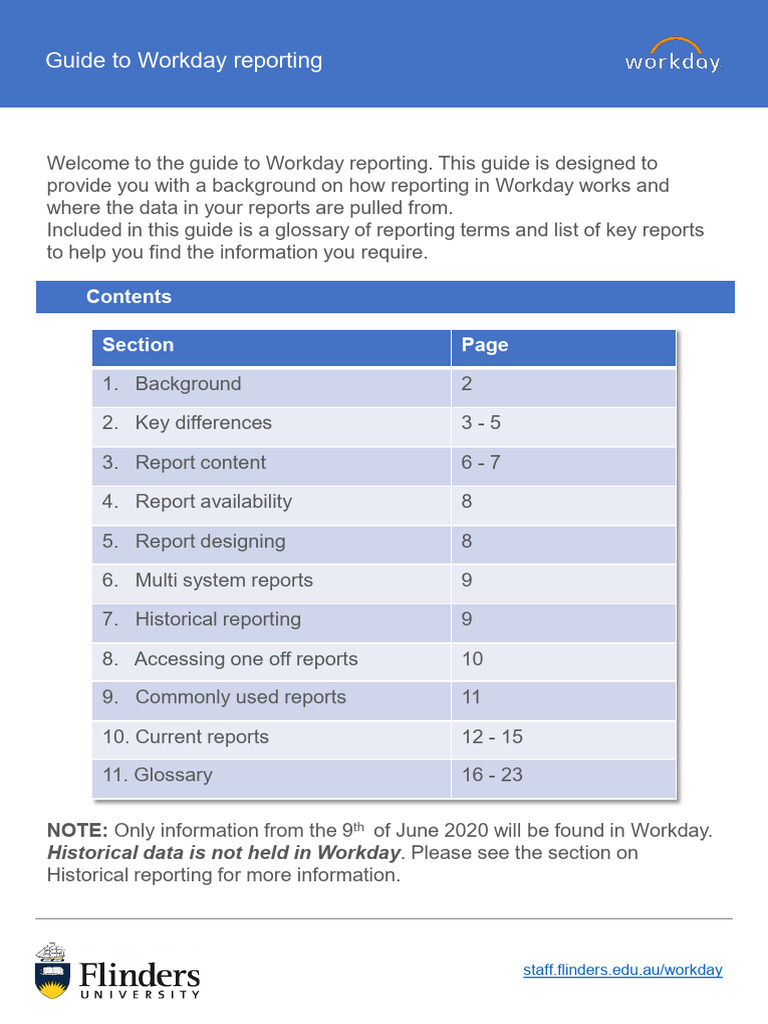 Workday Reporting Guide Overview | PDF | Working Time | Business Process