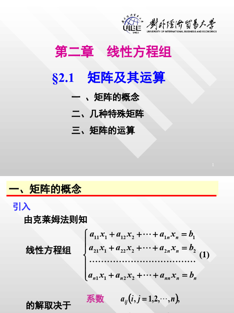 2 1矩阵及其运算| PDF