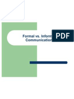 Formal vs. Informal Communication