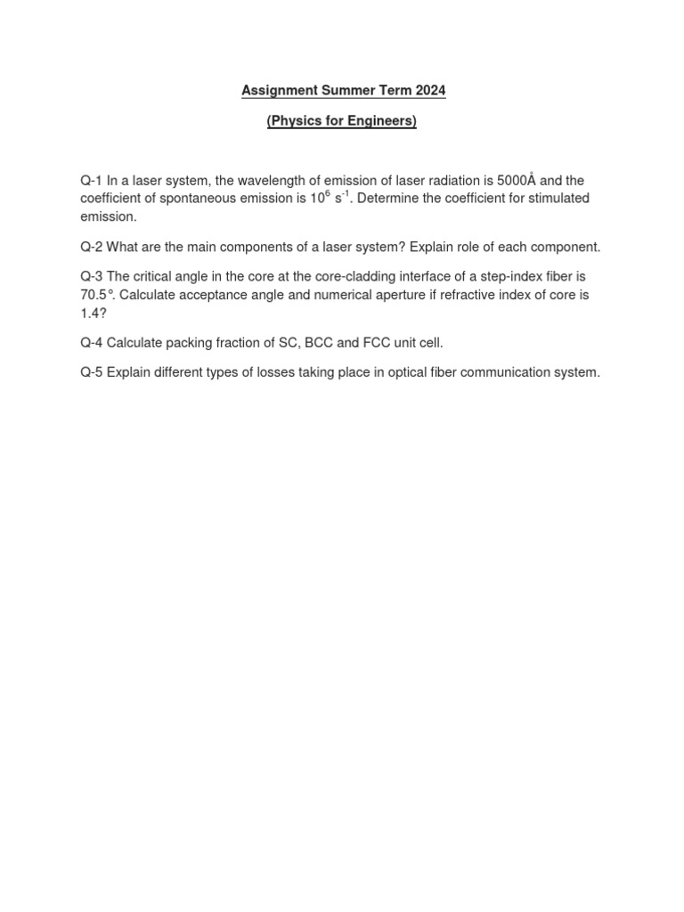 Assignment Summer Term | PDF | Science & Mathematics | Technology ...