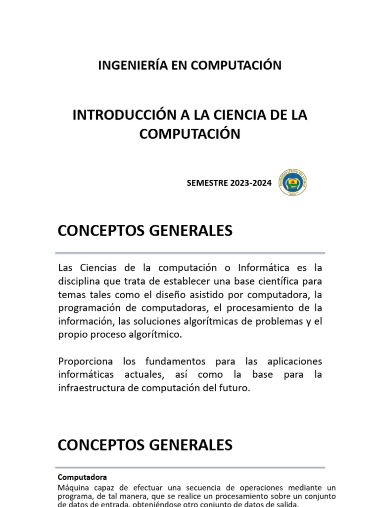 Introducción A Las Ciencias de La Computacion | PDF | Informática ...