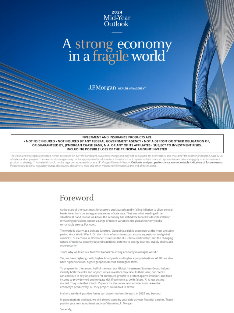 Jpm 2024 Mid Year Outlook Pdf Yield Finance Bonds Finance
