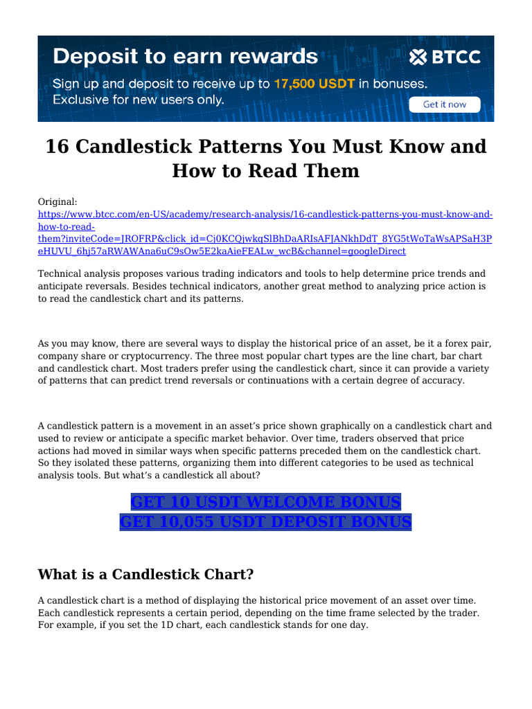 Essential Candlestick Patterns Guide | PDF | Market Trend | Technical ...