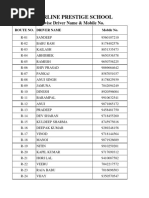 Driver Name List by Route Number | PDF