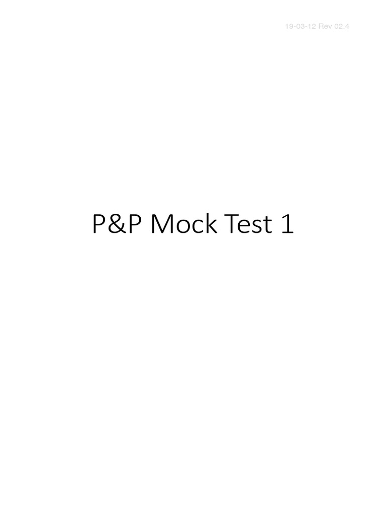 P&P Mock Test for Drillers | PDF | Casing (Borehole)