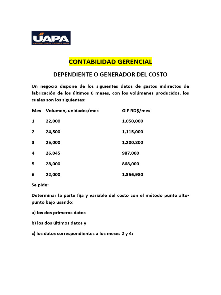 Análisis de Costos en Contabilidad Gerencial | PDF | Negocios ...