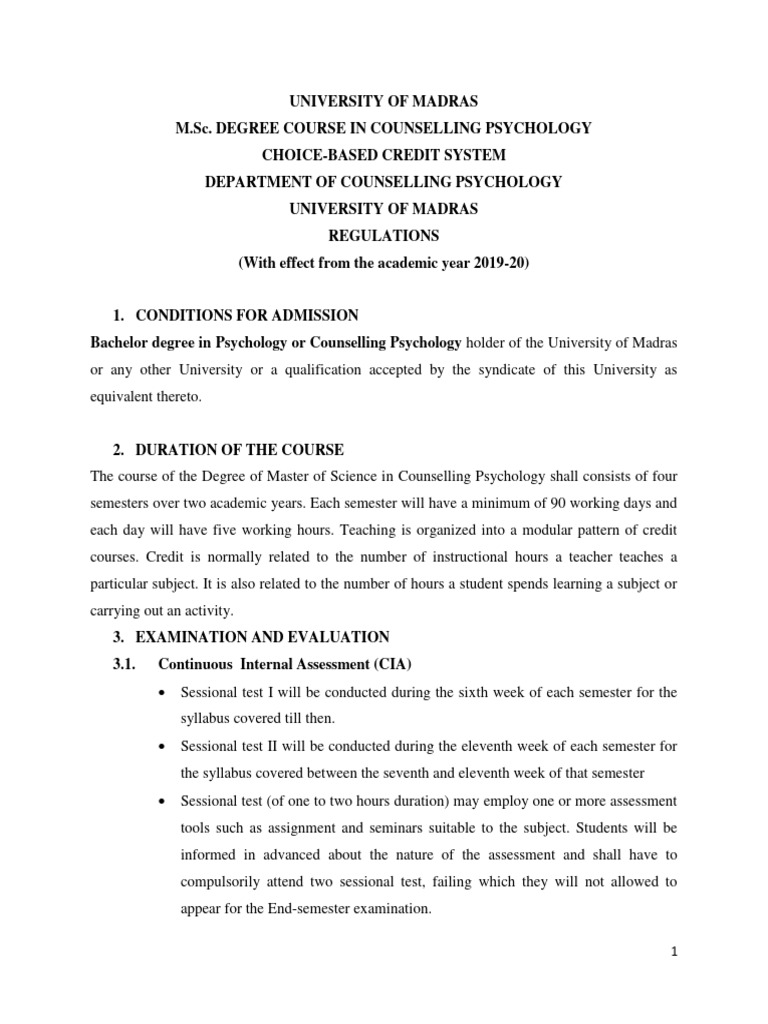 M Sc Cp Complete Syllabus Pdf Psychotherapy Quantitative Research