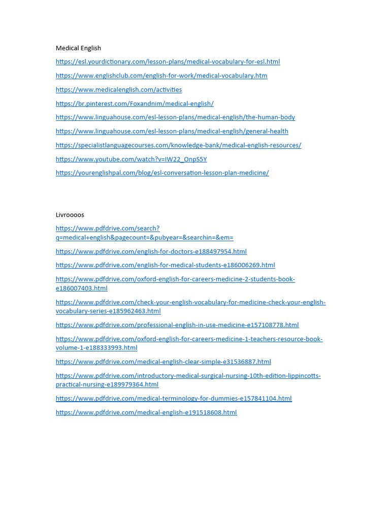 Medical English | PDF