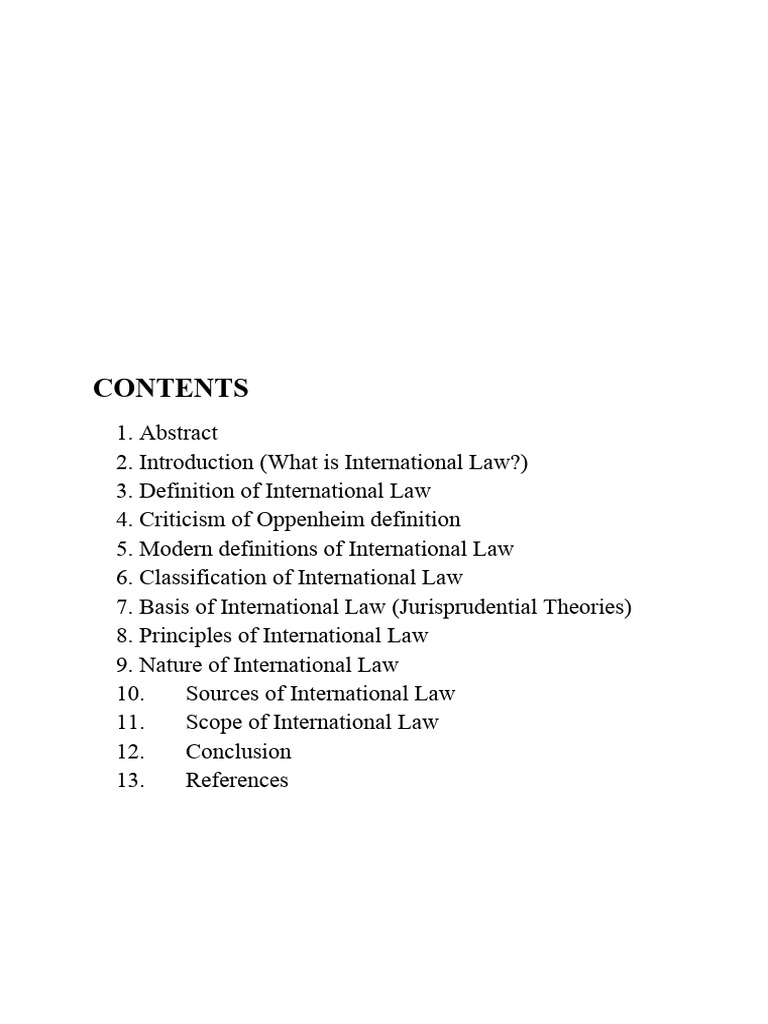 Nature and Scope of International Law | PDF | International Law | Justice