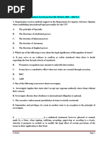 All Public International Law Exit Exam Part III, NEAEA GMANs-1