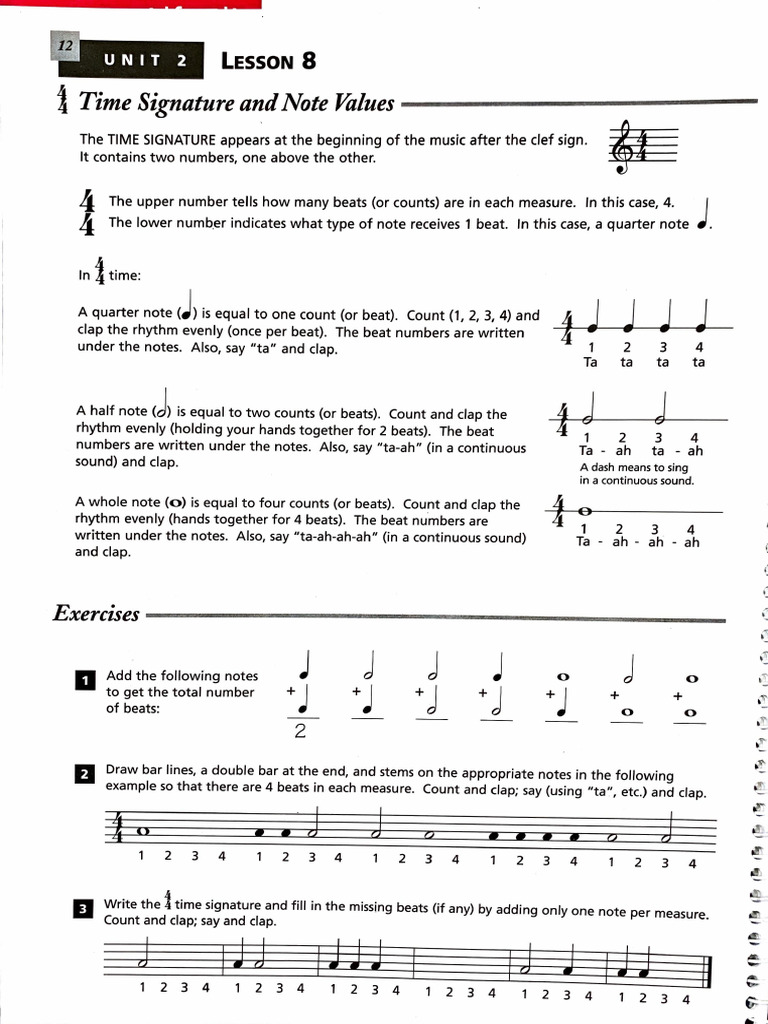 4 4 Time Signature | PDF