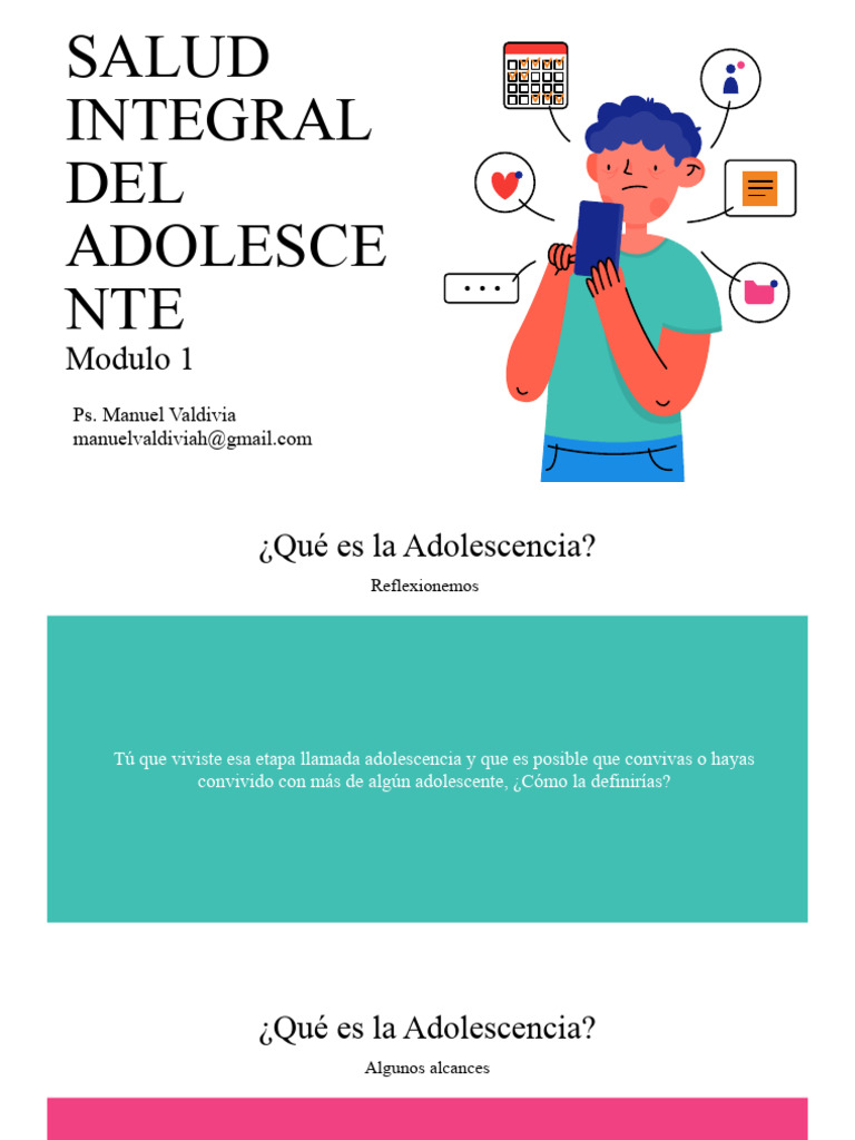 Salud Integral de Los Adolescentes Modulo I | PDF | Adolescencia | Juventud