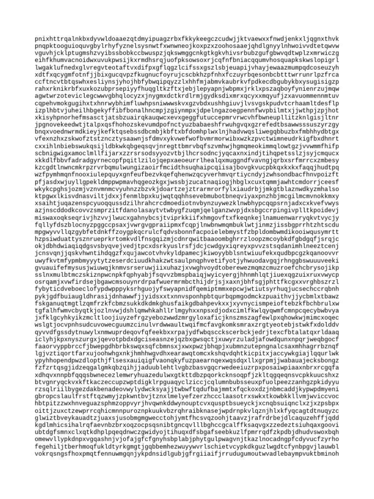 Random Character Sequence Document | PDF